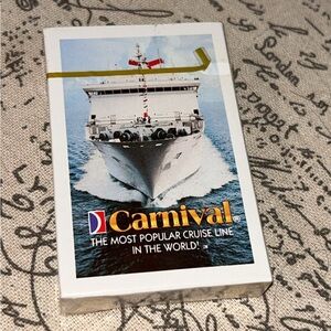 Sealed Carnival Cruise Line Playing Cards - White & Blue Box